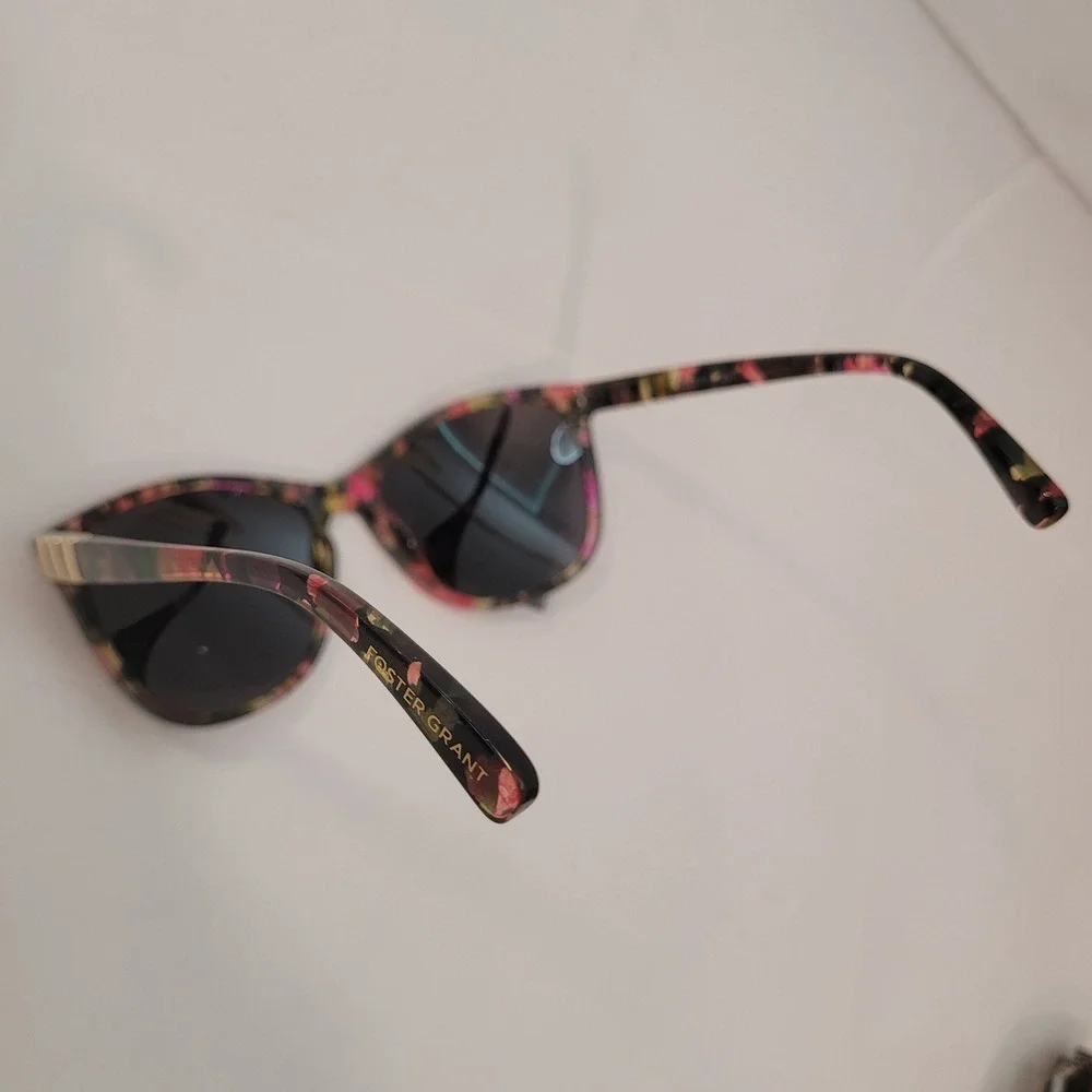 Foster Grant Sunglasses Women Floral Polarized Cat Eye 20034FGX019 POL - Picture 4 of 12